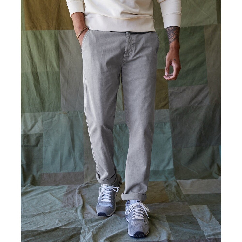 Outerknown Chino Pants Mens 31x32 Gray Straight Leg Flat Front Zip Fly